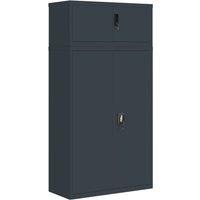 vidaXL File Cabinet Anthracite 90x40x180 cm Steel, Multi