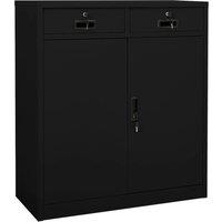 vidaXL Office Cabinet Black 90x40x102 cm Steel, Black