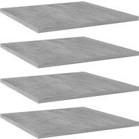 vidaXL Bookshelf Boards 4 Pcs Concrete Grey 40x40x1.5 cm Engineered Wood, Grey