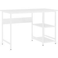 vidaXL Computer Desk White 105x55x72 cm Mdf and Metal, White