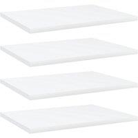 vidaXL Bookshelf Boards 4 Pcs White 40x30x1.5 cm Engineered Wood, Brown