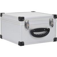 vidaXL Cd Case for 40 Cds Aluminium Abs Silver, Silver