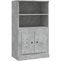 vidaXL Highboard Concrete Grey 60x35.5x103.5 cm Engineered Wood, Grey