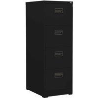 vidaXL Filing Cabinet Black 46x62x133 cm Steel, Black