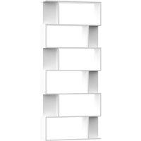 vidaXL Book Cabinet room Divider White 80x24x192 cm Engineered Wood, White