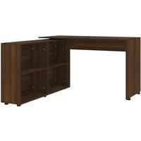 vidaXL Corner Desk Brown Oak Engineered Wood, Brown