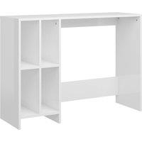 vidaXL Notebook Desk High Gloss White 102.5x35x75 cm Engineered Wood, White