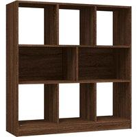 vidaXL Book Cabinet Brown Oak 97.5x29.5x100 cm Engineered Wood, Brown