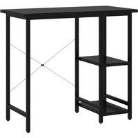 vidaXL Computer Desk Black 80x40x72 cm Mdf and Metal, Black