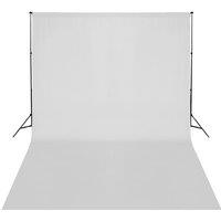 vidaXL Telescopic Background Support System White Backdrop 3 X 5 M, White