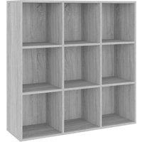 vidaXL Book Cabinet Grey Sonoma 98x30x98 cm, Grey