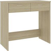 vidaXL Desk Sonoma Oak 80x40x75 cm Engineered Wood, Brown