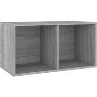 vidaXL Vinyl Storage Box Grey Sonoma 71x34x36 cm Engineered Wood, Grey