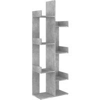 vidaXL Book Cabinet Concrete Grey 48x25.5x140 cm Engineered Wood, Grey