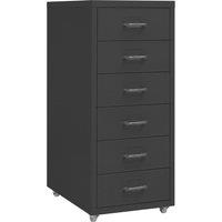 vidaXL Mobile File Cabinet Anthracite 28x41x69 cm Metal, Multi