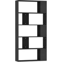 vidaXL Book Cabinet room Divider Black 80x24x159 cm Engineered Wood, Black