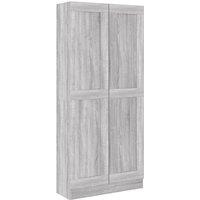 vidaXL Book Cabinet Grey Sonoma 82.5x30.5x185.5 cm Engineered Wood, Grey
