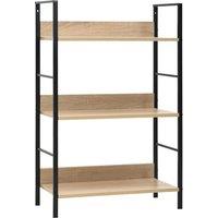 vidaXL 3-layer Book Shelf Oak 60x27.6x90.5 cm Engineered Wood, Brown