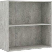 vidaXL 2-tier Book Cabinet Concrete Grey 80x30x76.5 cm Engineered Wood, Grey
