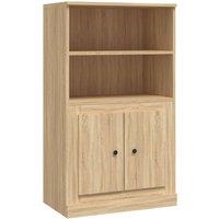 vidaXL Highboard Sonoma Oak 60x35.5x103.5 cm Engineered Wood, Brown