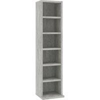 vidaXL Cd Cabinet Concrete Grey 21x20x88 cm Engineered Wood, Grey