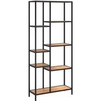 vidaXL Book Shelf 80x30x180 cm Steel and Engineered Wood, Brown