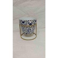 Minster Stylish Living Msl 13Cm Planter On Stand, Multi