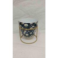 Minster Stylish Living Msl 13Cm Planter On Stand, Multi