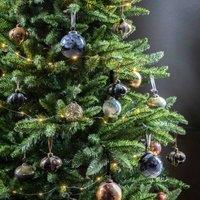 Crossland Grove Godiva Bauble Black Gold set Of 6 80X80X100Mm