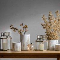 Crossland Grove Feather Etched Bauble With Led Clear 120X120X140Mm