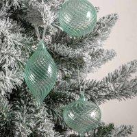 Crossland Grove Kalina Baubles Mint Green set Of 3 80X80X130Mm
