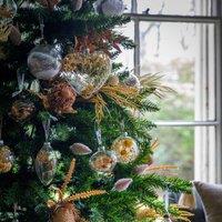 Crossland Grove Feather Bauble White Natural set Of 3 D100Mm