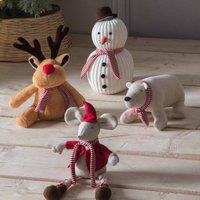 Crossland Grove Roger Reindeer Doorstop Brown Red