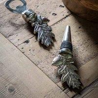 Crossland Grove Acorn Bottle Stopper Nickel Finish 120X40X25Mm