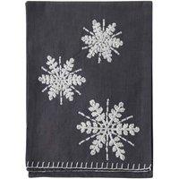 Crossland Grove Emb Snowflakes Table Runner Charcoal 330X2500Mm