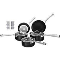 DMD Vita 5-piece Pan Set With Pot Lid Holders, Black