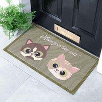 Artsy Mats Hope You Like Cats Doormat 70 X 40Cm , Multi