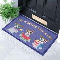 Artsy Mats Life Is Better With A Dog Doormat 70 X 40Cm , Multi