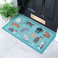 Artsy Mats Cats Doormat 70 X 40Cm , Multi