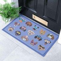 Artsy Mats Dogs With Glasses Doormat 70 X 40Cm , Multi