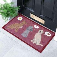 Artsy Mats Dog Thoughts Doormat 70 X 40Cm , Multi