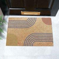Artsy Mats Colour Abstract Doormat 60 X 40Cm , Brown