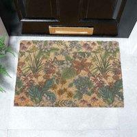 Artsy Mats Language Of Flowers X Celia Battaini Doormat 60 X 40Cm , Brown