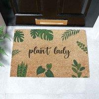 Artsy Mats Plant Lady Doormat 60 X 40Cm , Brown