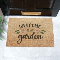 Artsy Mats Welcome To My Garden Doormat 60 X 40Cm , Brown