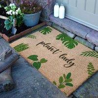 Artsy Mats Plant Lady Doormat 90 X 60Cm , Brown