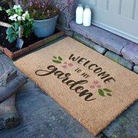 Artsy Mats Welcome To My Garden Doormat 90 X 60Cm , Brown