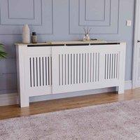 Vida Designs Arlington Radiator Covers white Adjustable Entryway Living Room Home Furniture, White