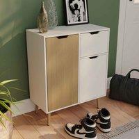 Vida Designs Sideboard Storage Cabinet With 1 Drawer For Living Bedroom Hallway And Dining Room oak & White 2 Door 1 Drawer