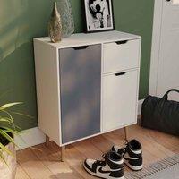 Vida Designs Sideboard Storage Cabinet With 1 Drawer For Living Bedroom Hallway And Dining Room grey & White 2 Door 1 Drawer